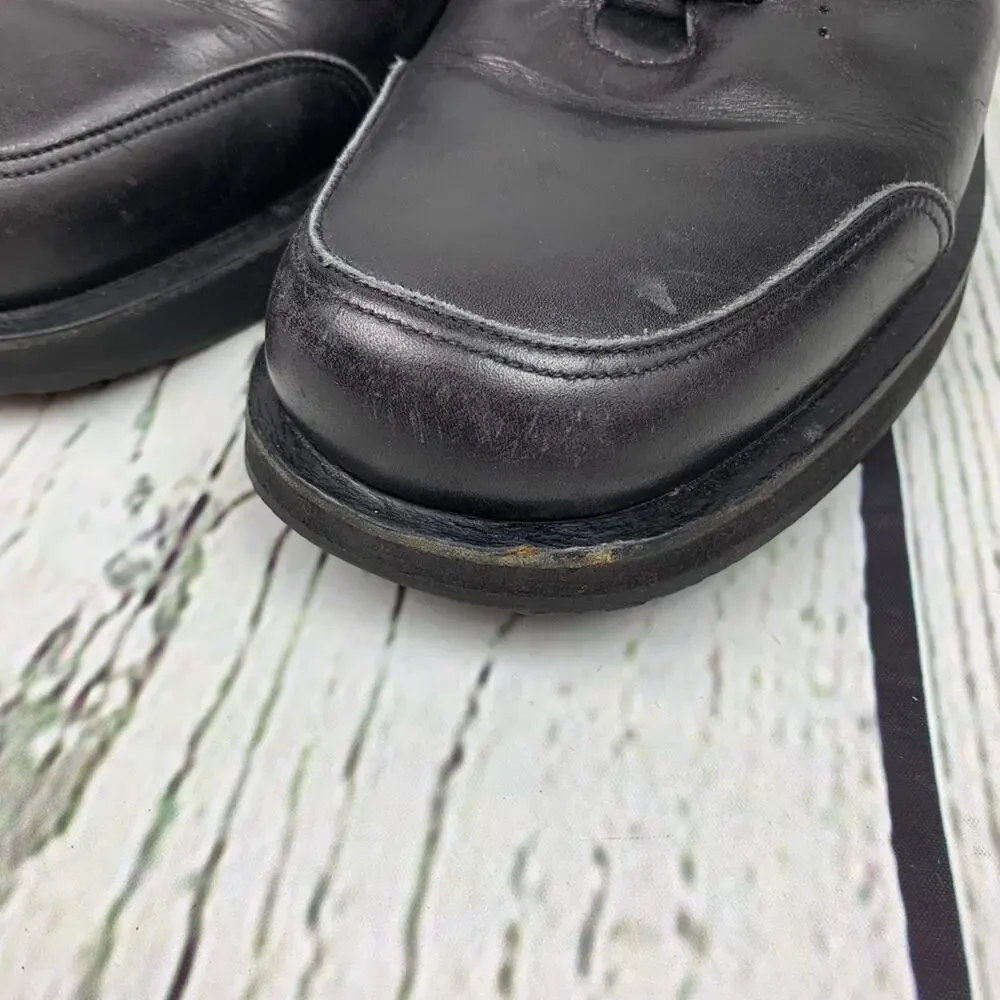 Bally’s Rutger Black Leather Lace Up Oxfords 8 M